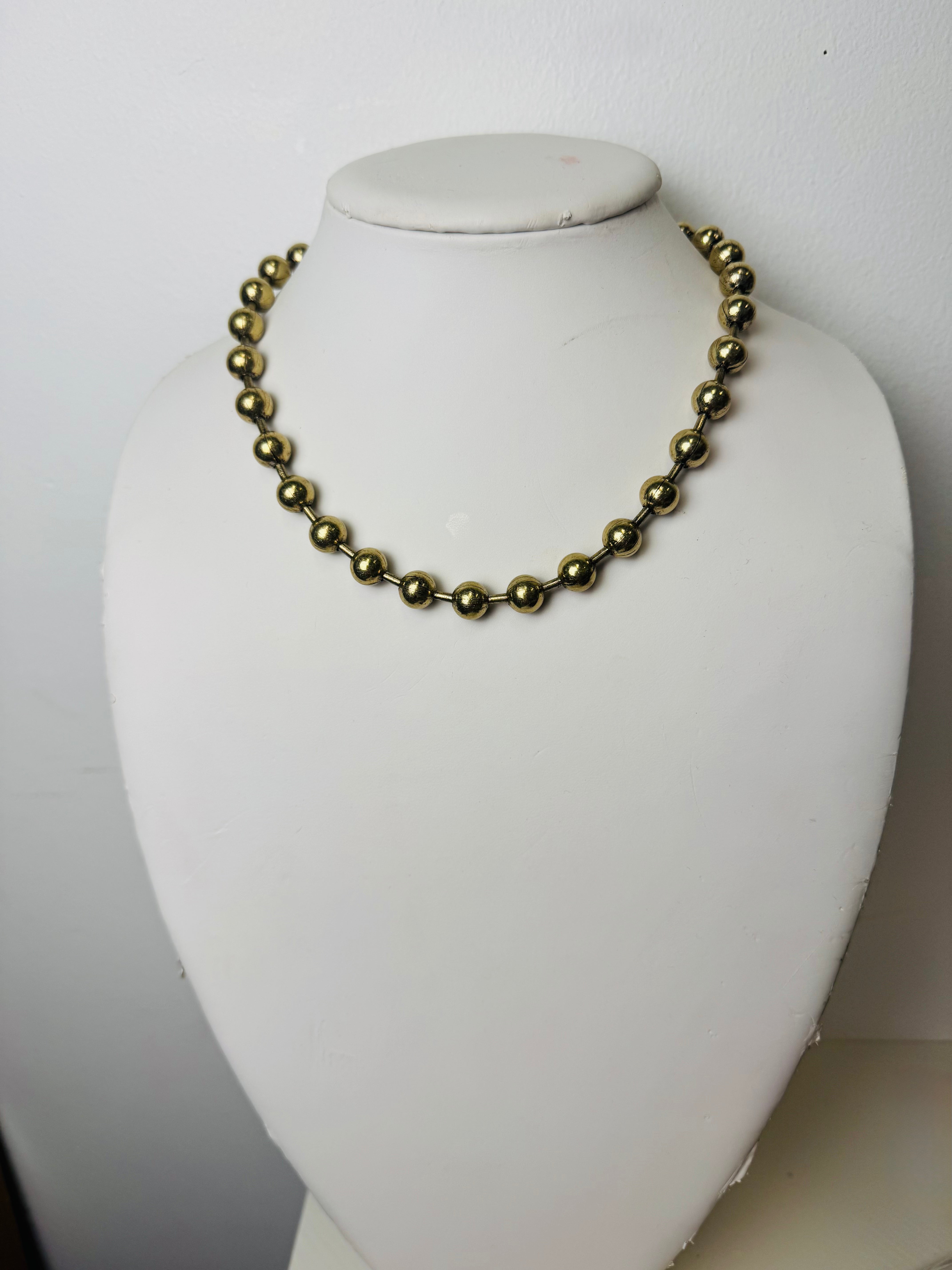 gold beaded necklace