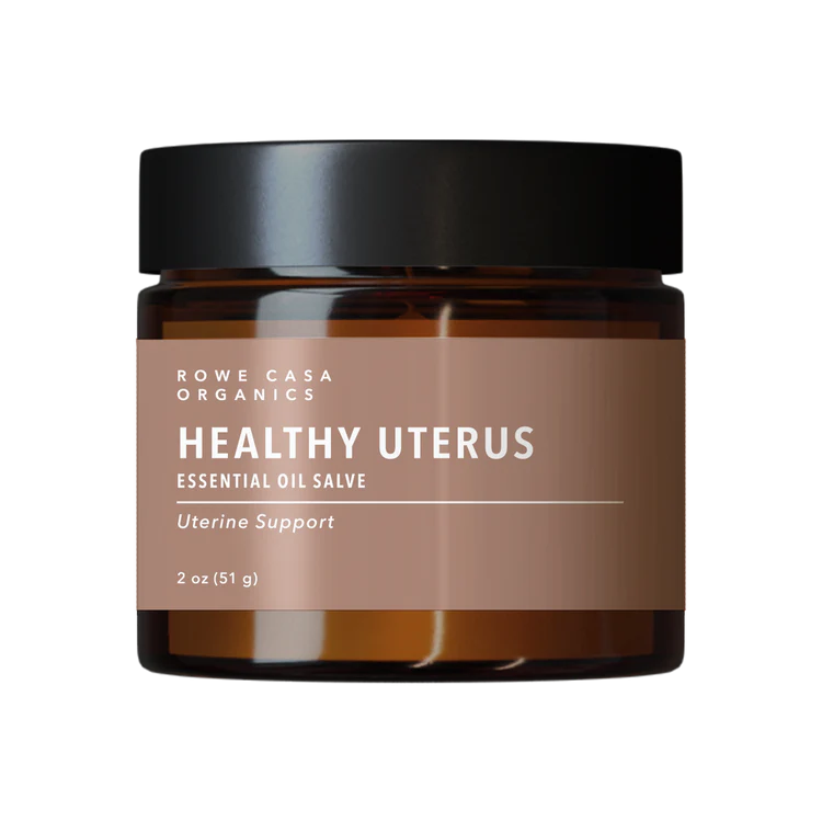 Jar of Rowe Casa Organics Healthy Uterus Essential Oil Salve
