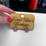 Purple Iridescent Studs