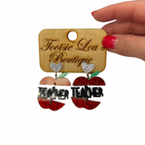 Teacher Apple Earrings