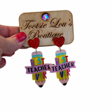 Best Teacher Ever Earrings