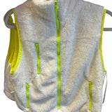 White & Neon Yellow Vest