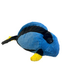 Blue Tang Fish Warmies plush, microwavable and freezer safe, lavender-scented, weighted for comfort and relaxation.