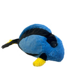 Blue Tang Fish Warmies plush, microwavable and freezer safe, lavender-scented, weighted for comfort and relaxation.