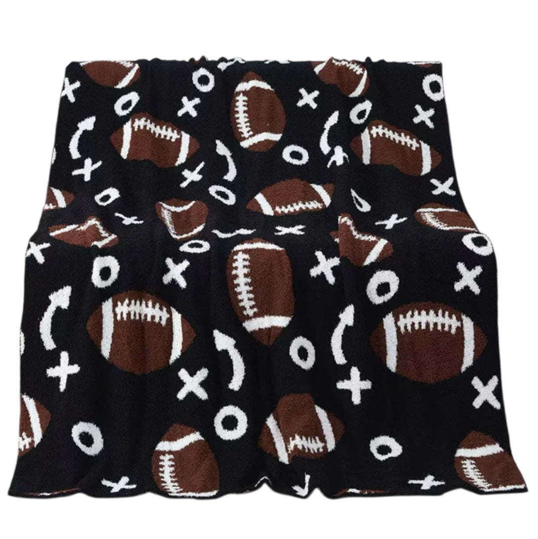 Black Football Cloud Blanket