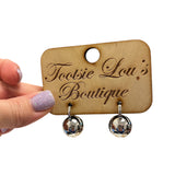 Silver Bead Ball 20mm Earrings (Water Resistant)