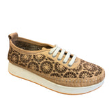 Sarto Tan Leather Sneakers