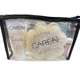 A pampering gift set including Dazzle hand cream, a soap sponge, and lip balm.