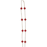 Red Clover Enamel Necklace