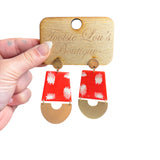 Elyse Rough Runner Red Earrings