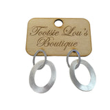 Silver Double Hoop Earrings