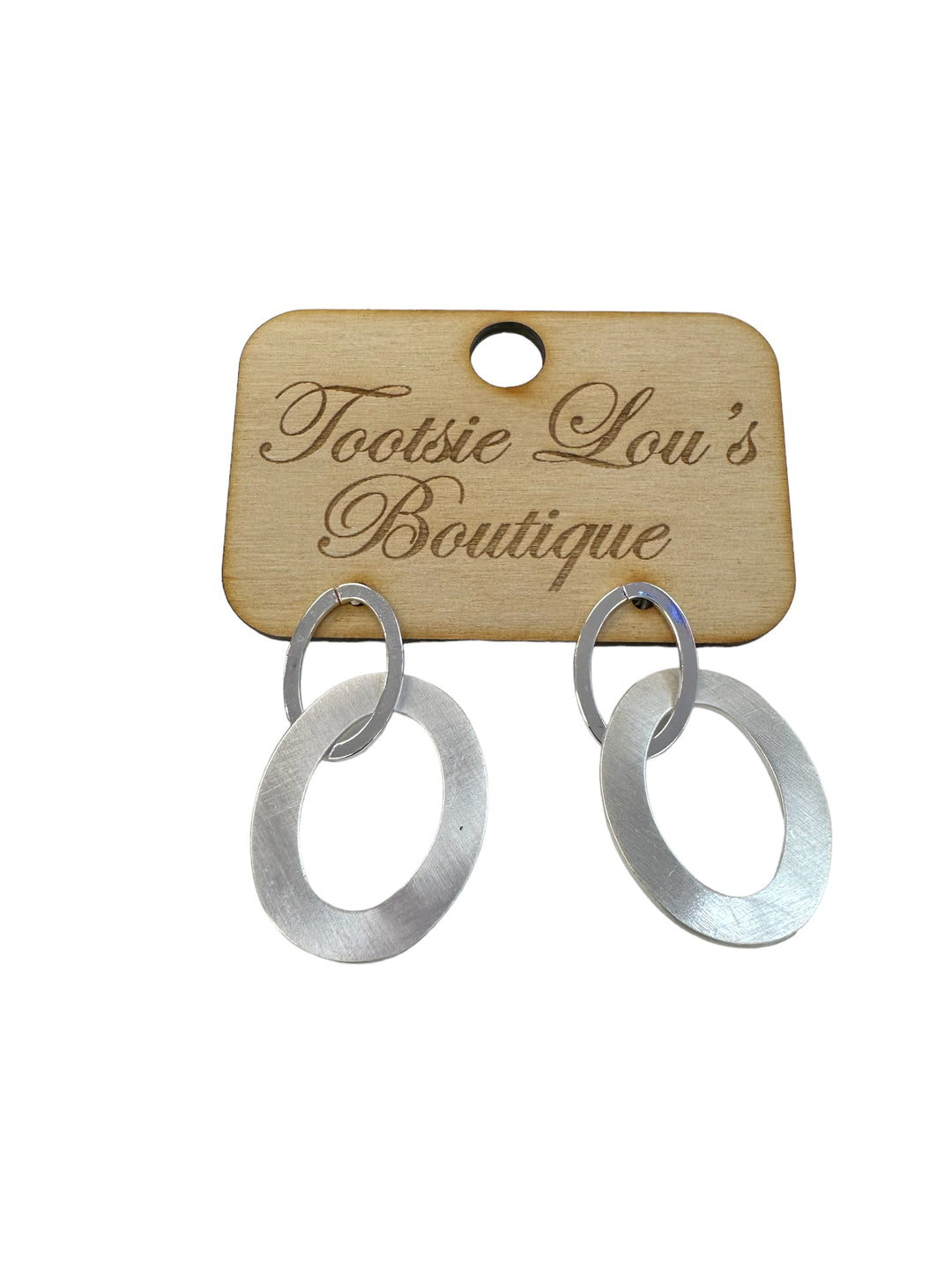 Silver Double Hoop Earrings