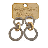 Gray Circle Earrings
