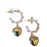 Blush Pink & Heart Earrings