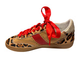 Dixie Leopard Red Sneakers