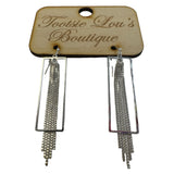 Silver Rectangle Earrings