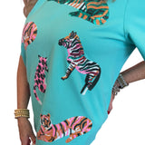 Roar Sequin Mint Tee