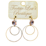 Pastel Pink Double Hoop Earrings