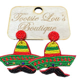 Beaded Sombrero Earrings