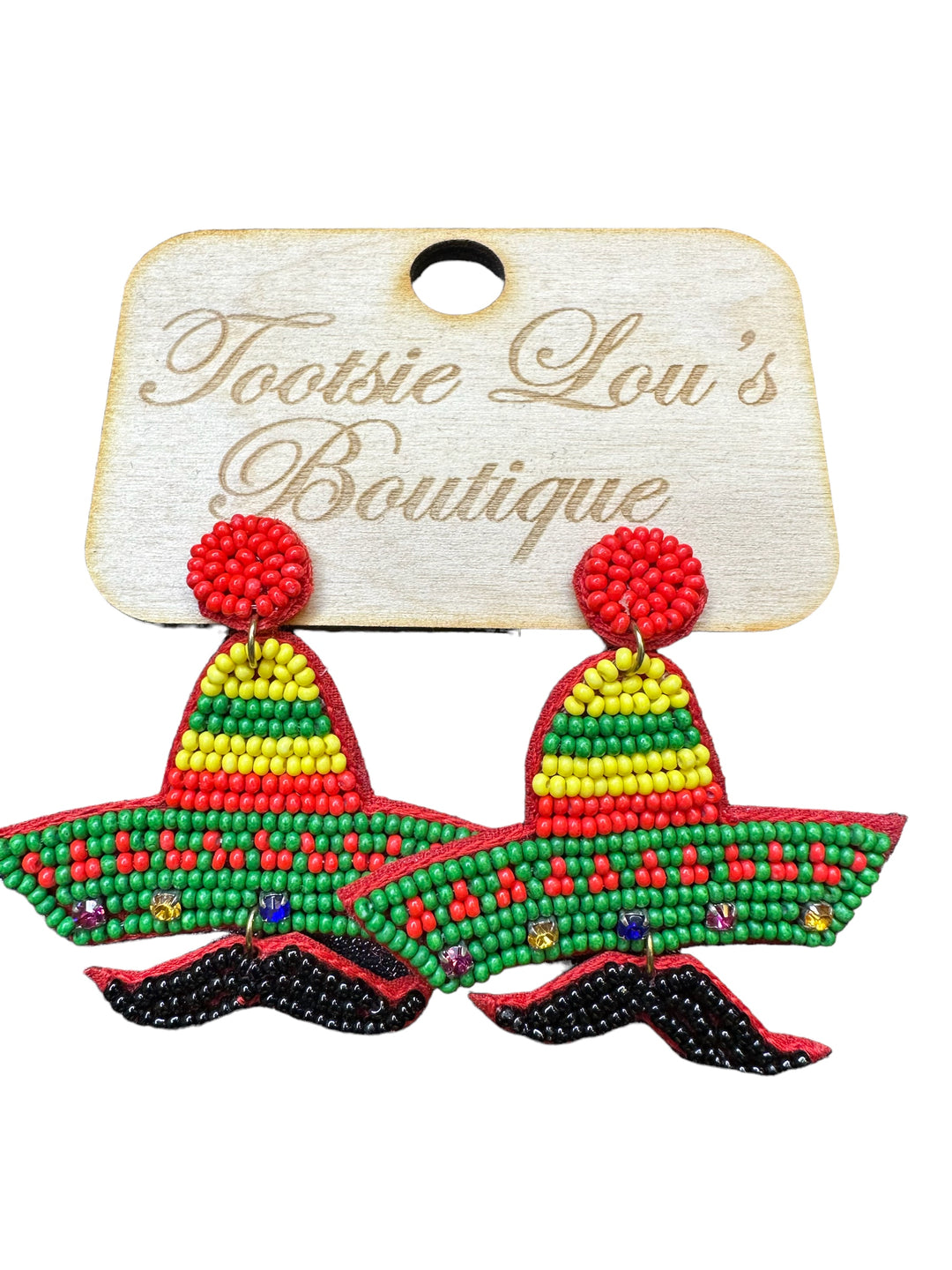 Beaded Sombrero Earrings