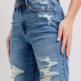 Judy Blue Destroyed Straight Leg Jeans
