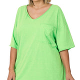 Heather Green Oversized Tee