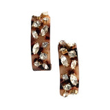 Rhinestone Acrylic Hoop Earrings