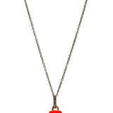 Neon Orange Rhinestone Necklace