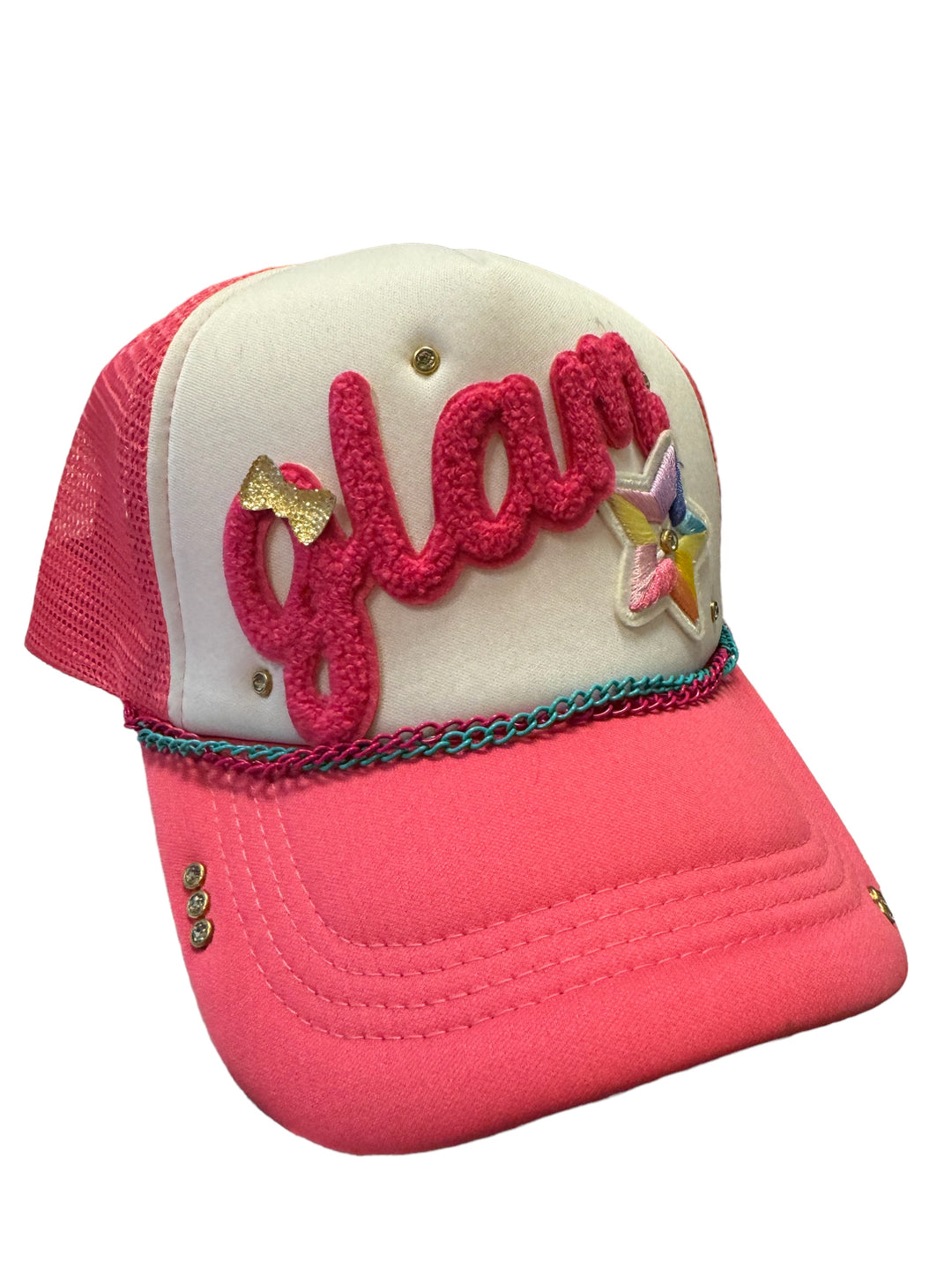 Glam Trucker Hat (Pink)