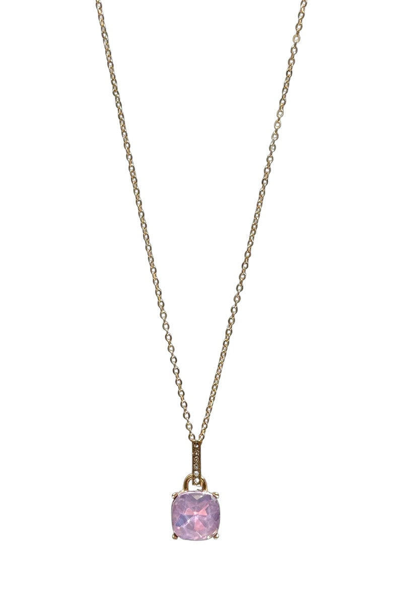 Neon Purple Rhinestone Necklace