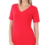 Red V-Neck Tee