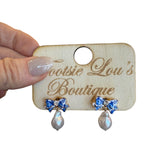 Petite Rhinestone & Pearl Earrings