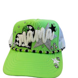 Neon Green Mama Trucker Hat