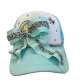 Light Aqua Blue Bow Trucker Hat
