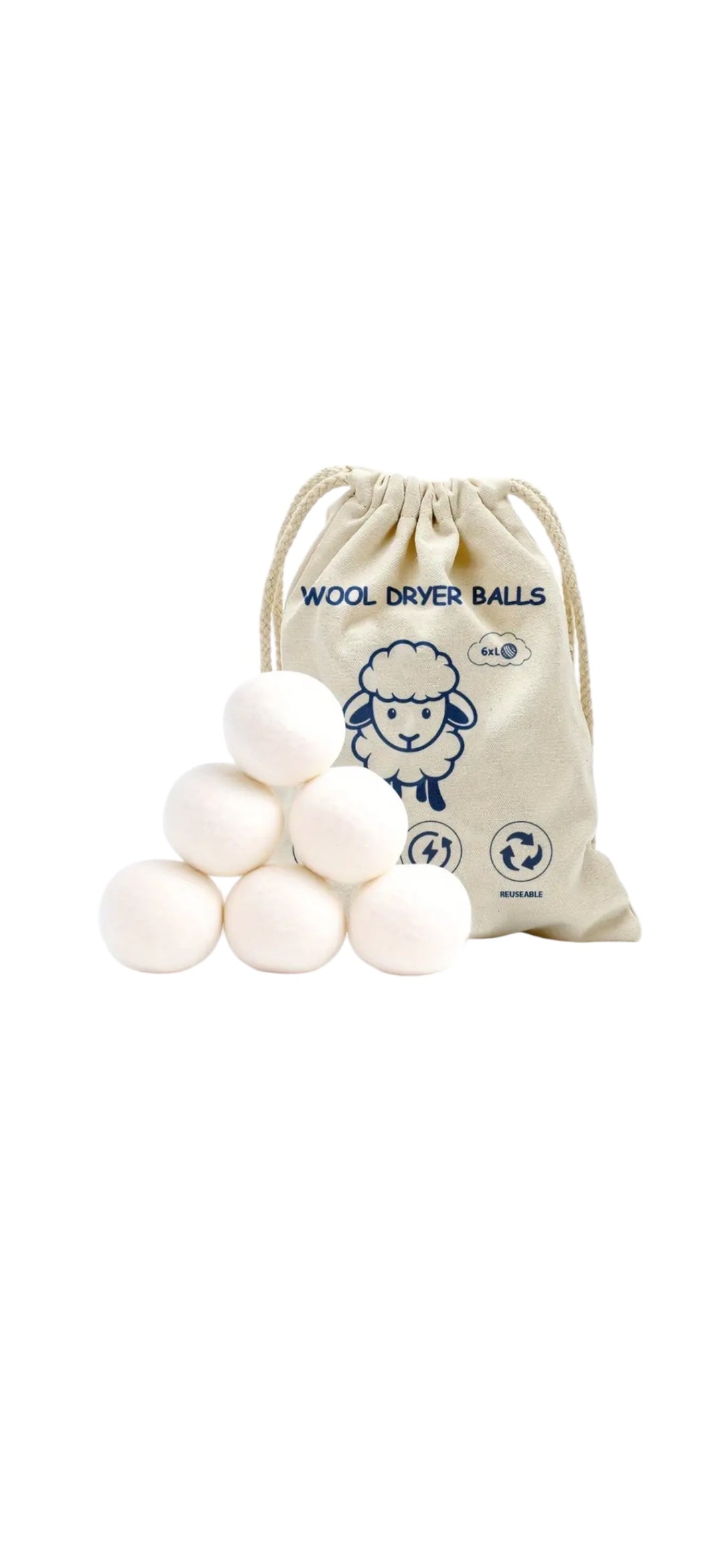 Wool Dryer Balls (6 Pack)