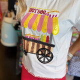 Queen Of Sparkles White Frill Hot Dog Stand Tee