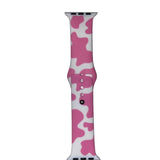 Pink Cow Print Silicone Watch Band