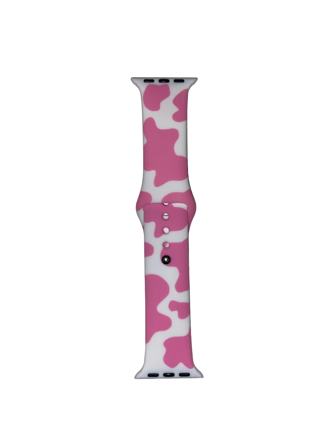 Pink Cow Print Silicone Watch Band