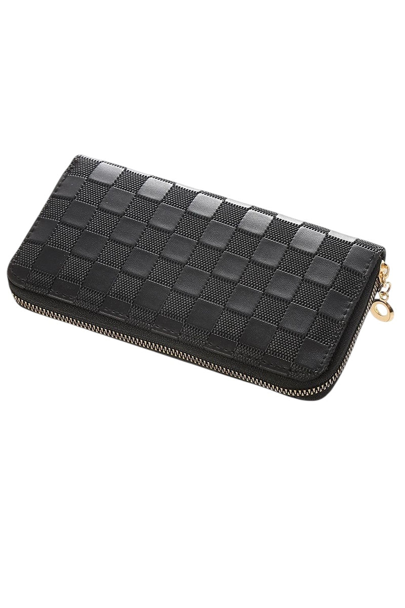 Black Checkered Wallet