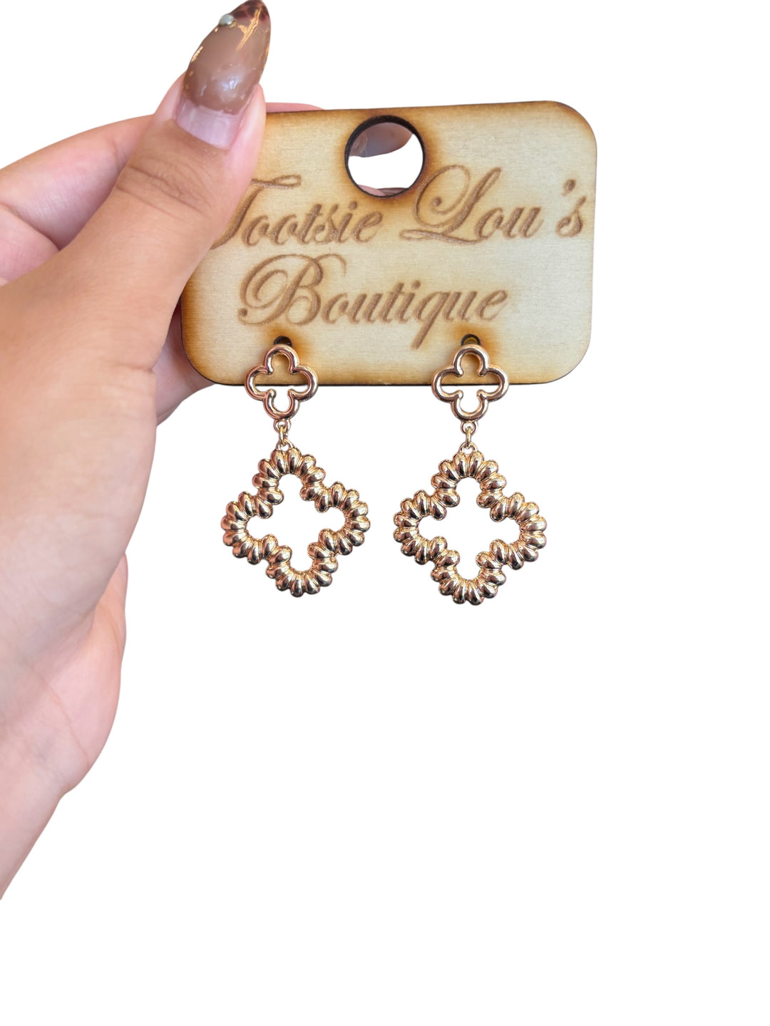 Gold Clover Earrings