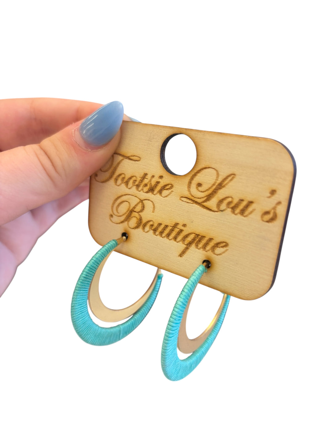 Mint Double Hoop Earrings
