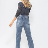 Judy Blue Side Seam Detail Straight Jeans