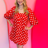 Red And White Polka Dot Dress