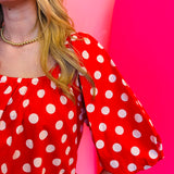Red And White Polka Dot Dress