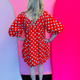 Red And White Polka Dot Dress