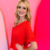 Red Corded Top