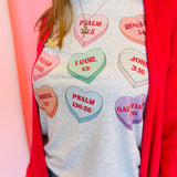 Bible Verses Candy Hearts Tee