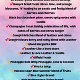 list of freshie scents