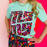 Mama Stacked Flower Tee