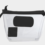 Jon Hart Airport Chico clear TSA-compliant travel pouch with black Natural Leather trim, flat bottom, and zippered brass closure—perfect for carrying 3oz liquids and travel essentials.
